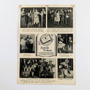 Vintage 1942 Country Singer Promo Postcard Calendar - June Carter